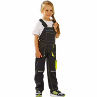 Planam Junior Latzhose anthrazit/gelb 98/104