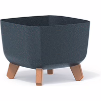 Prosperplast Blumentopf GRACIA SQUARE Eco Wood Anthrazit 24 cm