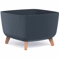 Prosperplast Blumentopf GRACIA SQUARE Eco Wood Anthrazit 39 cm