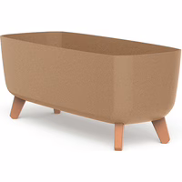 Prosperplast Blumentopf GRACIA CASE Eco Wood Natur 58 cm