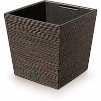 Prosperplast Blumentopf FURU SQUARE LOW Eco Wood Kaffee 24 cm