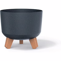 Prosperplast Blumentopf GRACIA Eco Wood Standard Anthrazit 20 cm