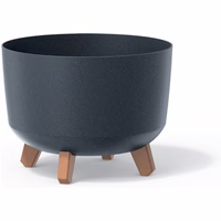 Prosperplast Blumentopf GRACIA Eco Wood Standard Anthrazit 29 cm
