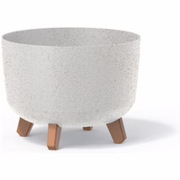 Prosperplast Blumentopf GRACIA Eco Wood Standard Weiß 29 cm