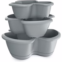 Prosperplast Blumentopf RESPANA TRIO Grau 47 cm