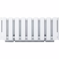 Prosperplast Balkonpflanzenhalter BOARDEE FENCE Weiß 38 cm