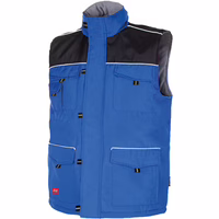 Prof Top Winter Arbeitsweste mit Reflexstreifen aus Mischgewebe Blau L
