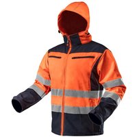 Softshell-Warnjacke mit Reflektionsstreifen orange S