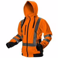 Warnjacke mit Reflektionsstreifen 100% Polyester orange XXL/58
