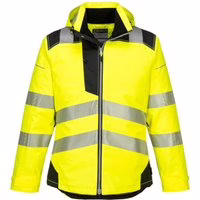Portwest Warnschutz-Regenjacke mit Kapuze gelb M