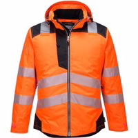 Portwest Warnschutz-Regenjacke mit Kapuze orange XXXXL