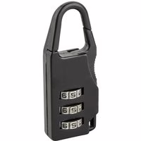 Gepäckschloss mit Zahlenschloss 3-stellig schwarz 22 mm
