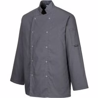 Portwest Kochjacke in Grau Gr. S