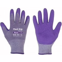 Damen Arbeitshandschuhe mit Latexbeschichtung Lila Gr. 6