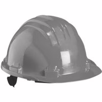 Bauhelm mit Drehverschluss grau