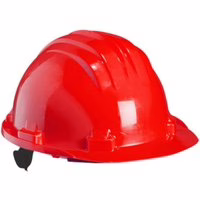 Bauhelm mit Drehverschluss rot