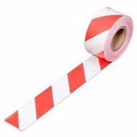 200 m Flatterband rot/weiß (0