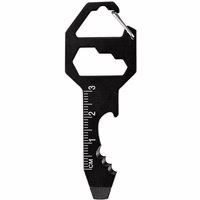 6 in 1 Multi Tool Schlüsselanhänger in Schwarz