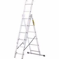 Drabest Aluminium-Haushaltsleiter 3-teilig