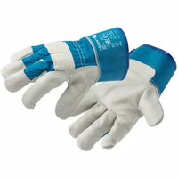 Högert Lederarbeitshandschuhe Rindleder blau "Leine" 9