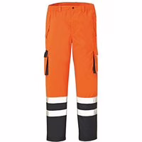 4PROTECT® Warn-Wetterschutz-Bundhose BALTIMORE Leuchtorange/Navy L
