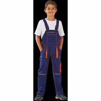 Planam Junior Latzhose marine/orange 146/152