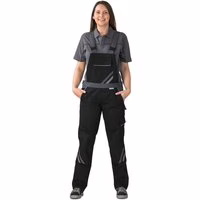Planam Highline Damen Latzhose schwarz/schiefer/zink 38