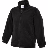 Kinder Classic Arbeits-Fleecejacke Schwarz 7/8 Jr. 300 g/m²