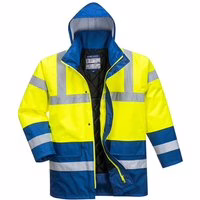 Portwest Warnschutz Kontrast Winter Verkehrsjacke Gelb/Royal L