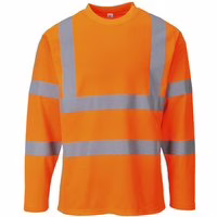 Portwest Warnschutz Cotton Comfort T-Shirt langarm Orange L