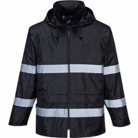 Portwest Klassische IONA™ Regenjacke Schwarz M